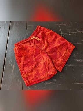 All in Motion Boys' XS Orange Drawstring Swim Shorts Athleisure Beach Summer
